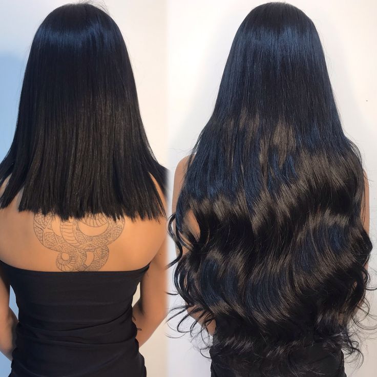 Extensiones tono negro parejo